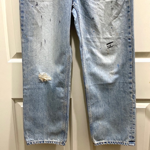 Everlane The 90’s Way High Jean Paint Splatter No Stretch Denim Jeans Size 29 - Picture 3 of 14